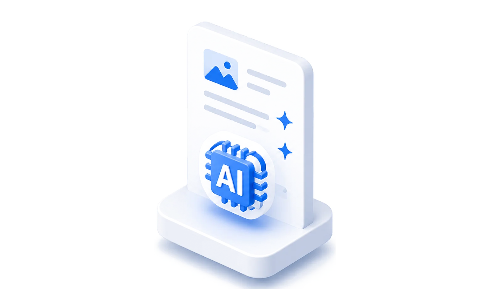 AIが投稿文を作成するイメージのイラスト